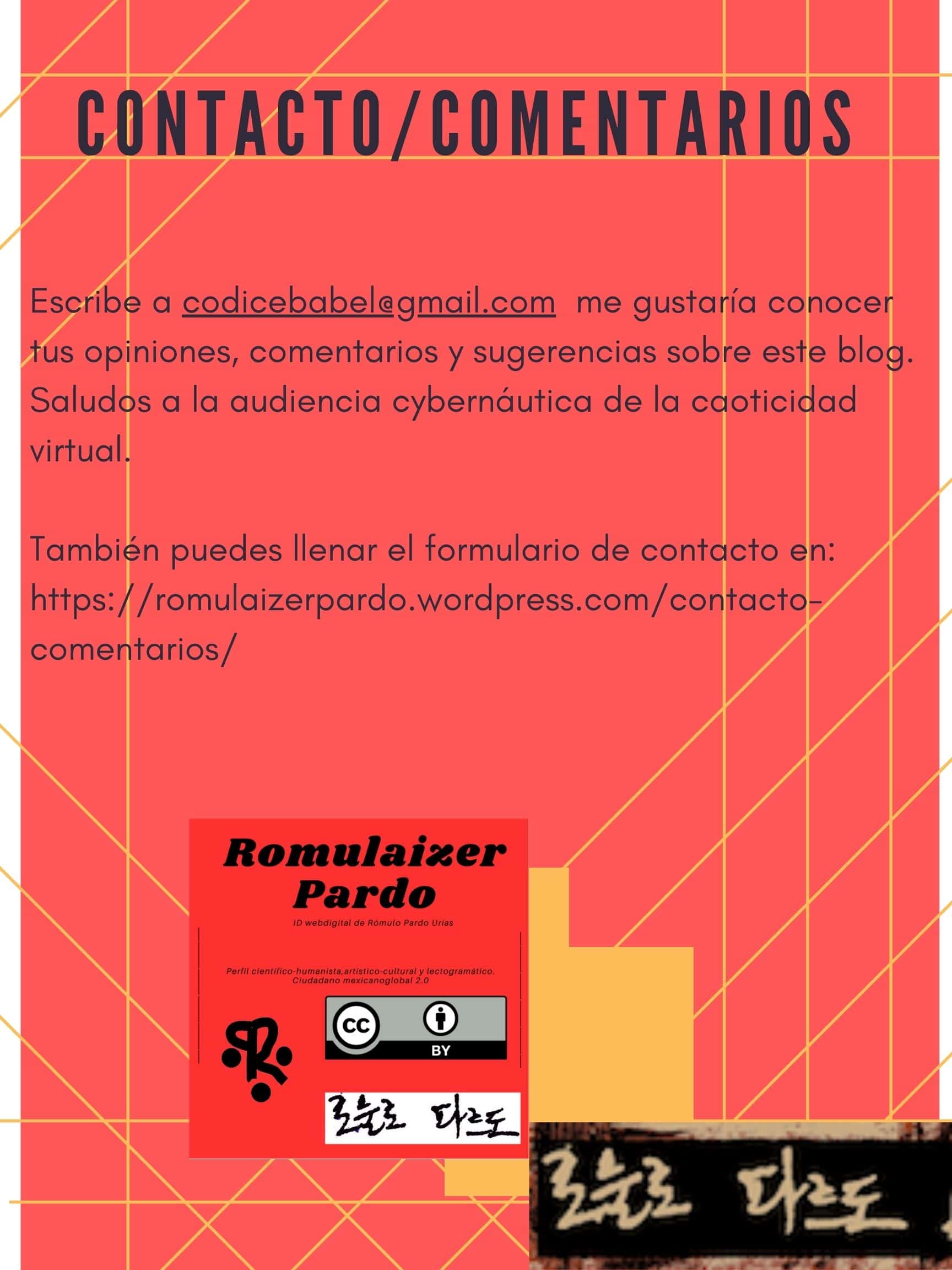 Contacto y comentarios